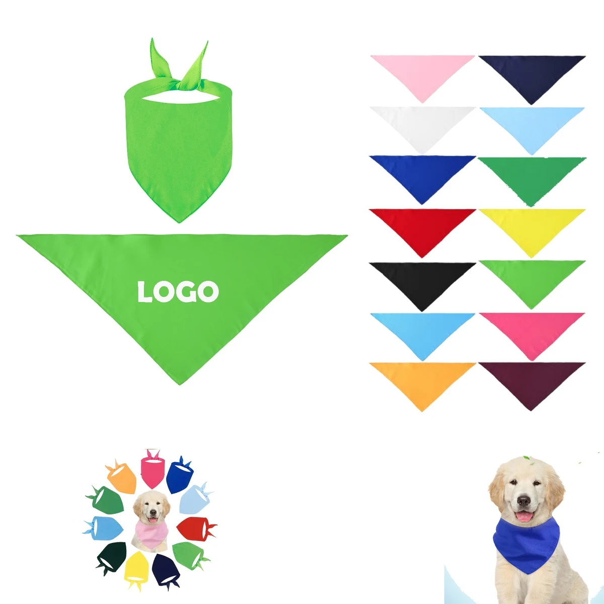 Pet Drool Towel Triangle Scarf 1