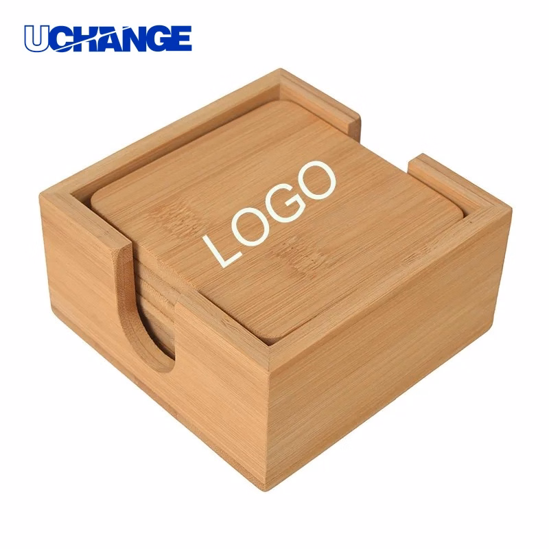 Bamboo Coaster Set Natural Drinkware Protection for Home & Hospitality