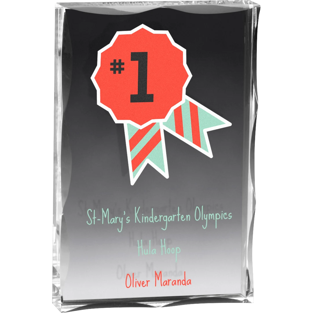 Large Clear Block Award (4"x6"x3/4") Full Colour PhotoImage 1