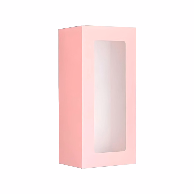 Recyclable Paper Gift Box w/ Ribbon & Clear Window