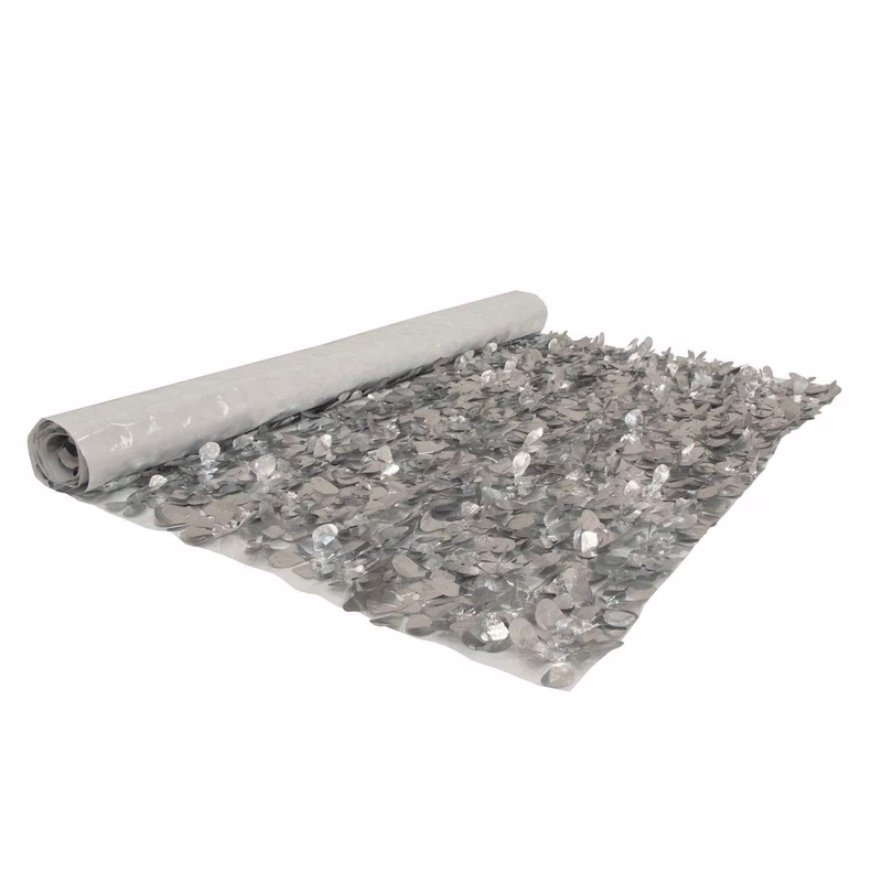 Victory Corps™ Embossed Silver and Standard White Floral Sheeting (5 yards)