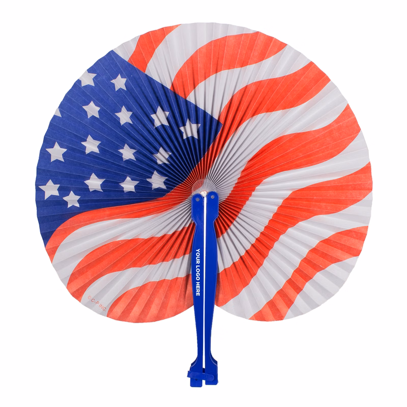 Patriotic Folding Fans(imprintable)
