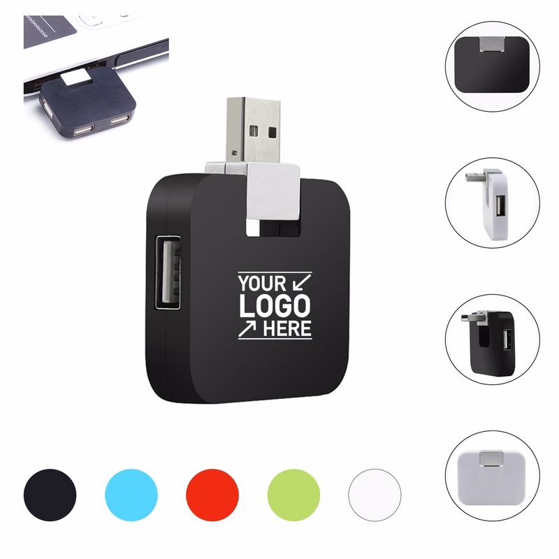 Portable 4 in 1 Square Multi USB Folding Splitter