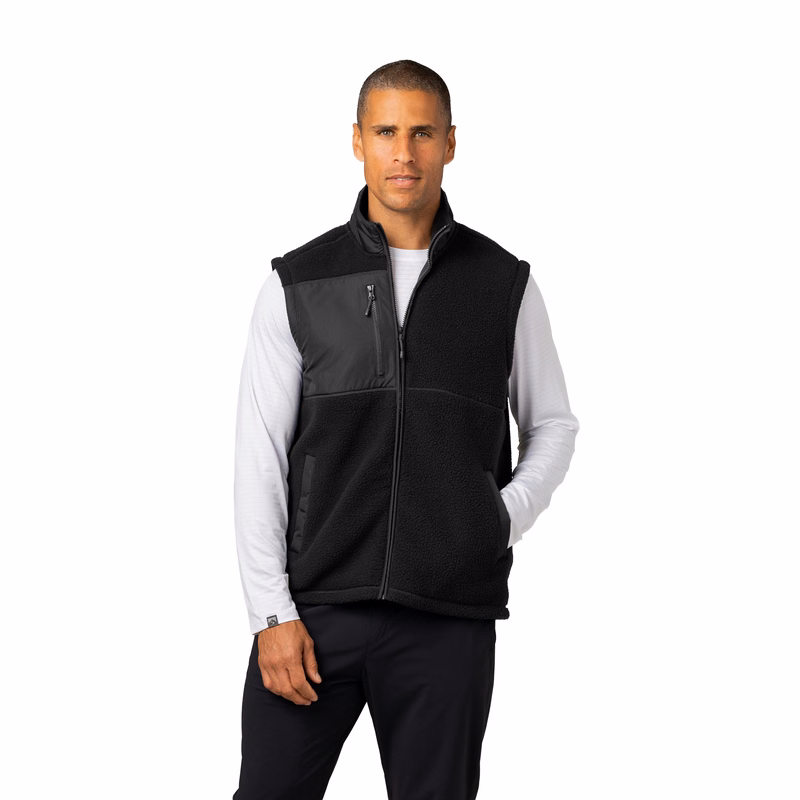 Storm Creek Men's Warm Up Colorblock Sherpa Fleece Vest