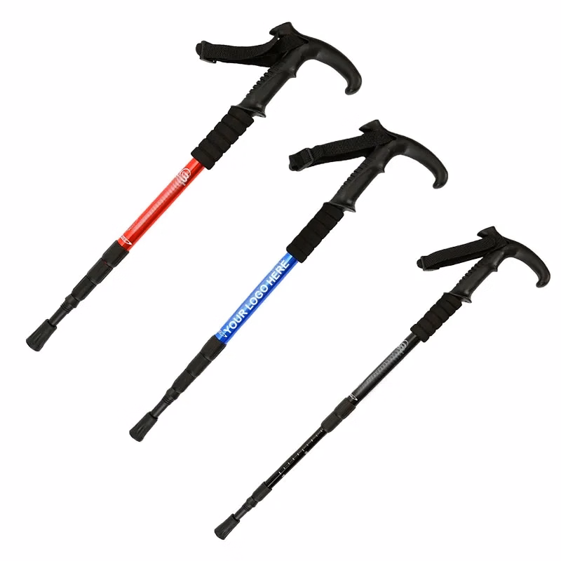 T Handle 4-Section Trekking Pole