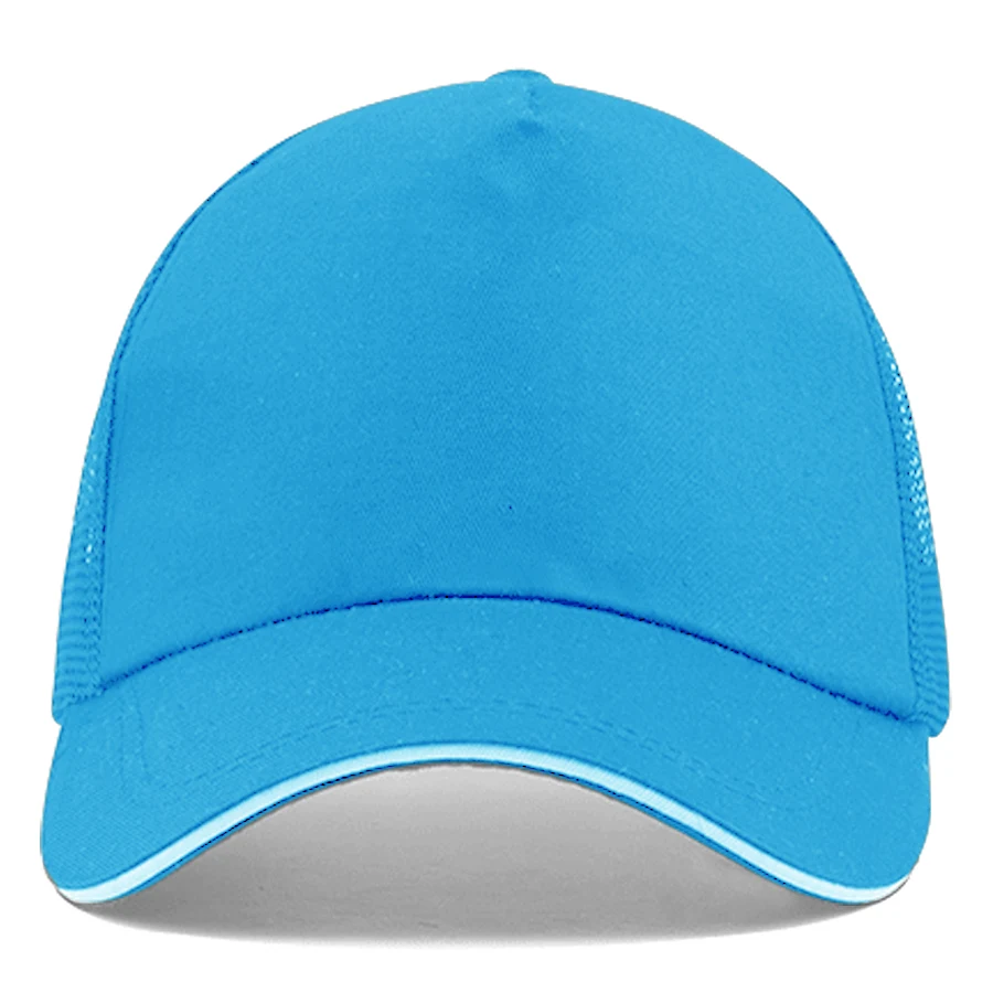 Stock Poly Cotton 5 Panel Mesh Back Cap, Hook and Loop Fastener 1