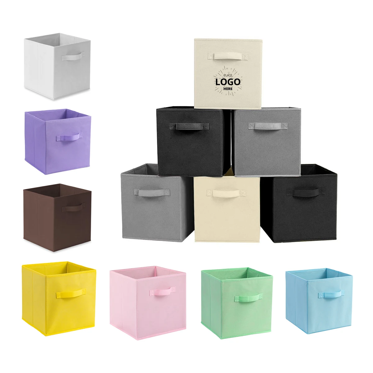 Multiple Colors Foldable Non Woven Fabric Storage Box 1
