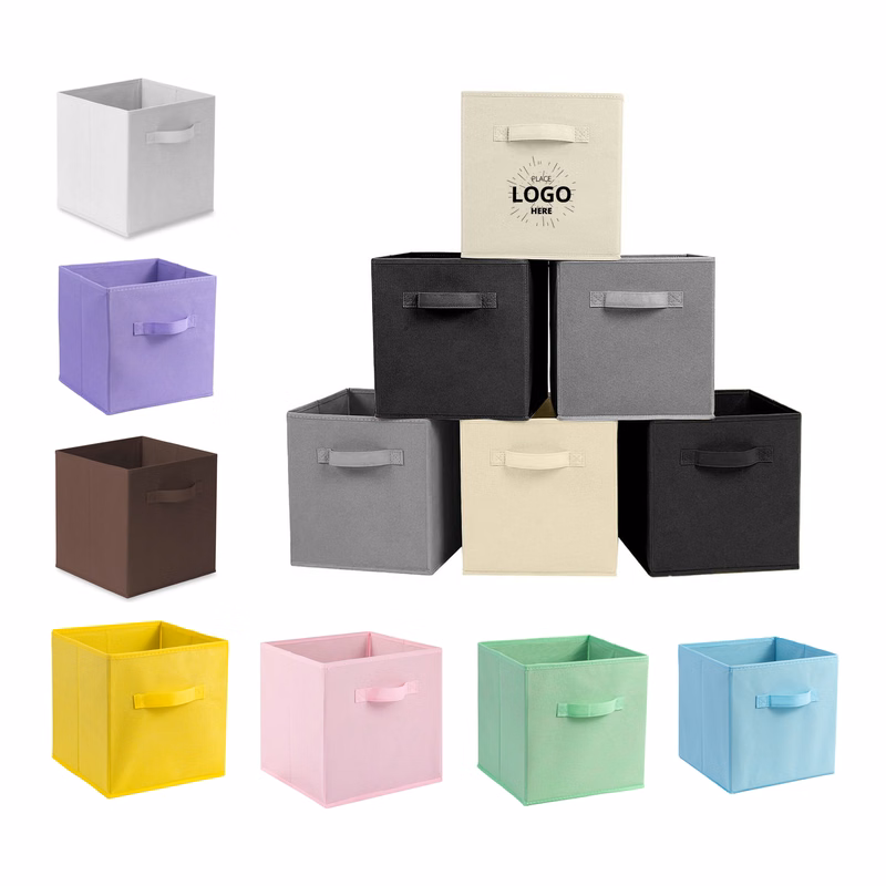 Multiple Colors Foldable Non Woven Fabric Storage Box