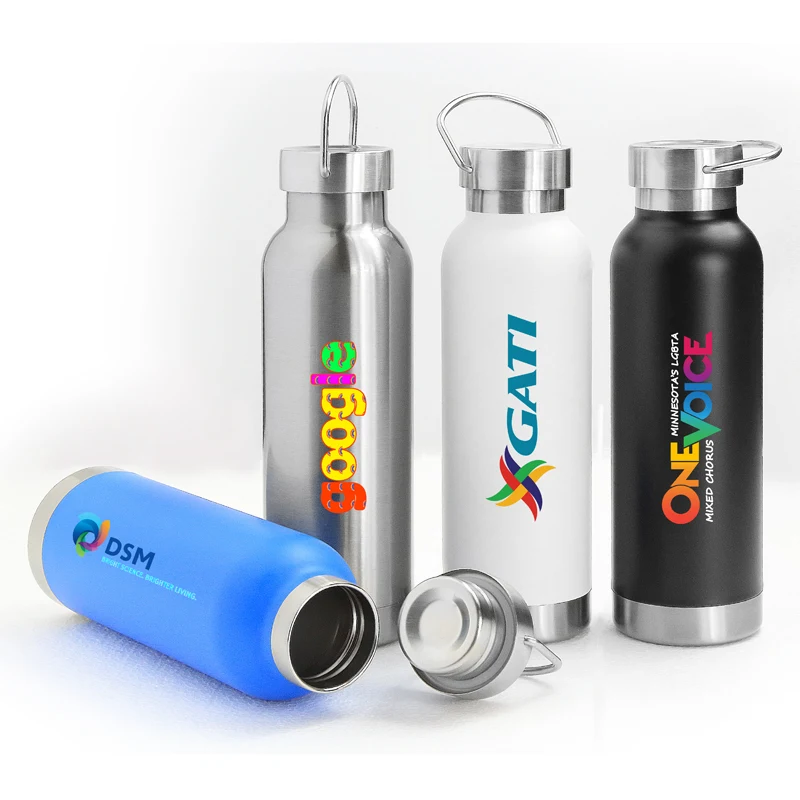 17 Oz. Concord Double Wall 18/8 Stainless Steel Vacuum Insulated Bottle (Blue), custom water bottle with logo imprint 1