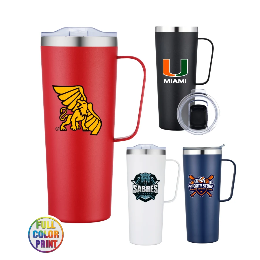 28oz Vacuum Camp Mug Powder Coat Double Wall Stainless Steel 1