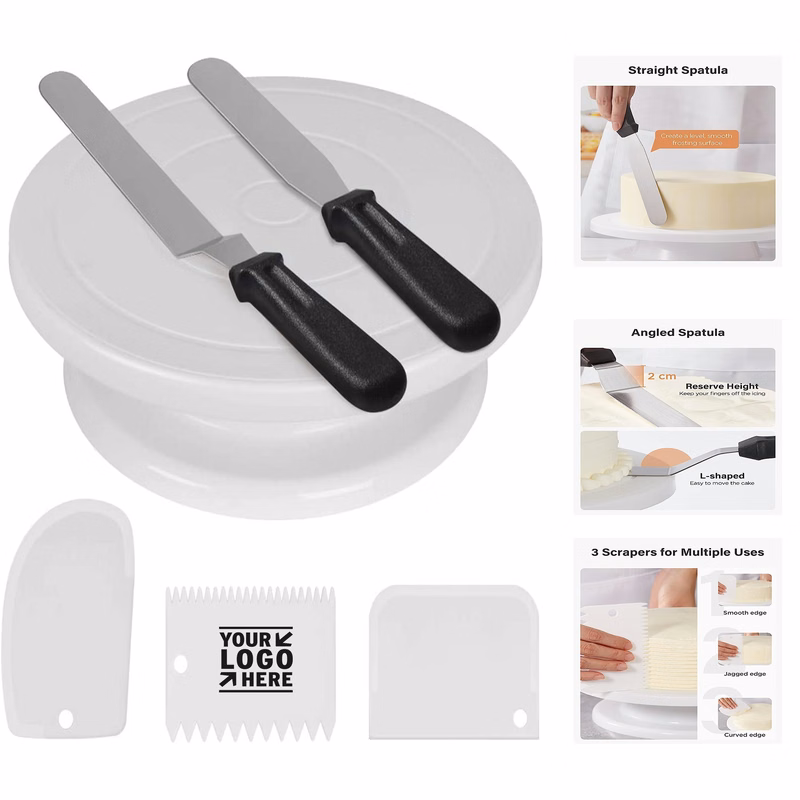 Cake Turntable Smoother Scrapers Baking Accessories Tools