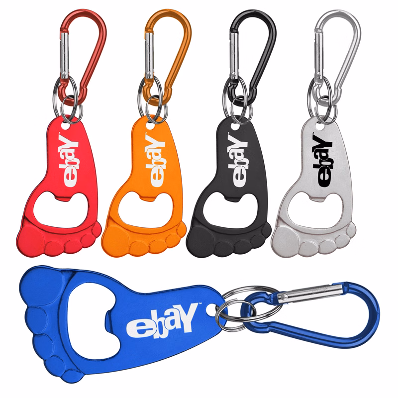 Foot Shaped Bottle Opener Key Holder and Carabiner