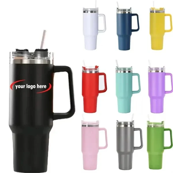 40 oz Tumbler Mug with Lid and Straw for Commutes, Fitness and Travel 1