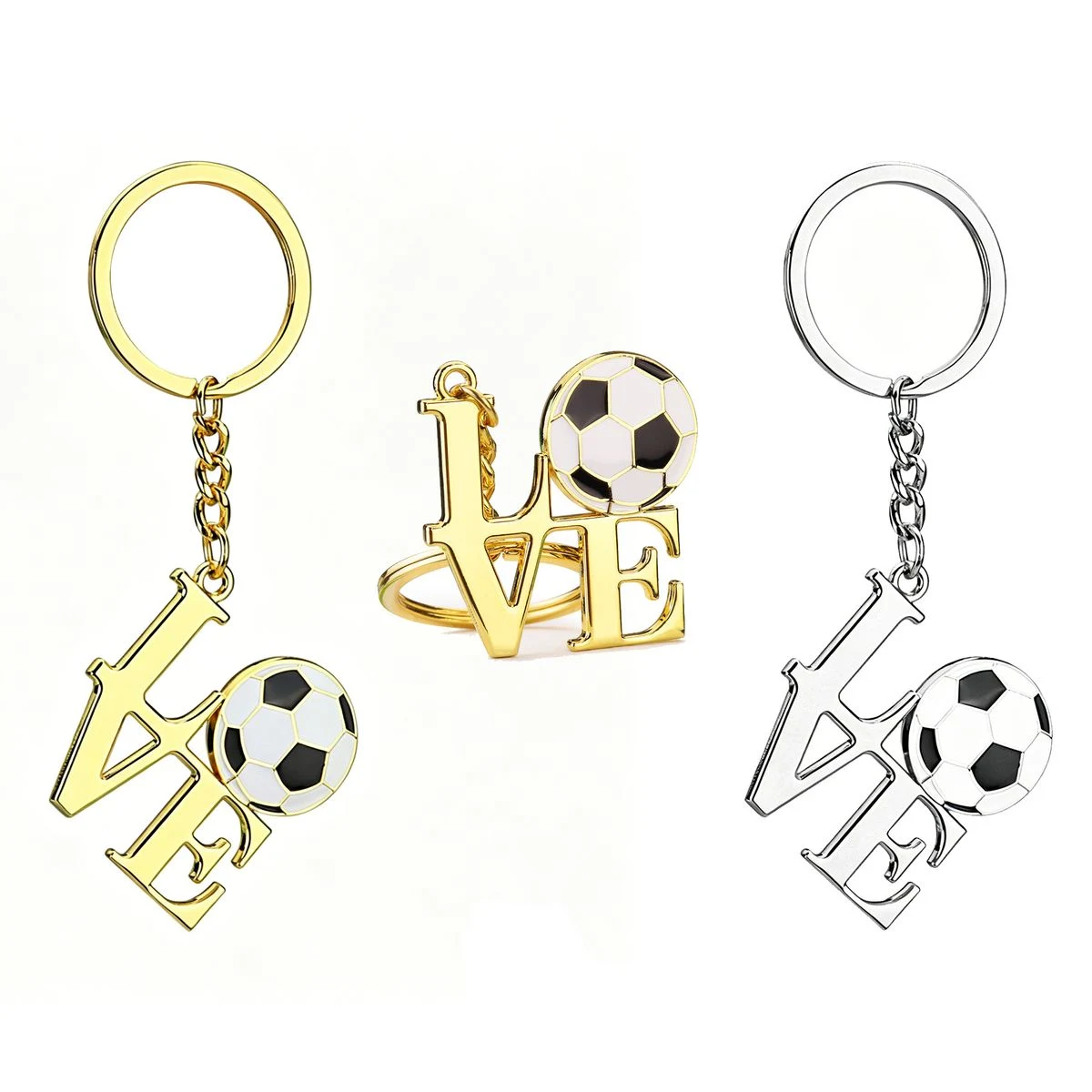 MOQ30 Zinc Alloy Creative Soccer Key Chain 1