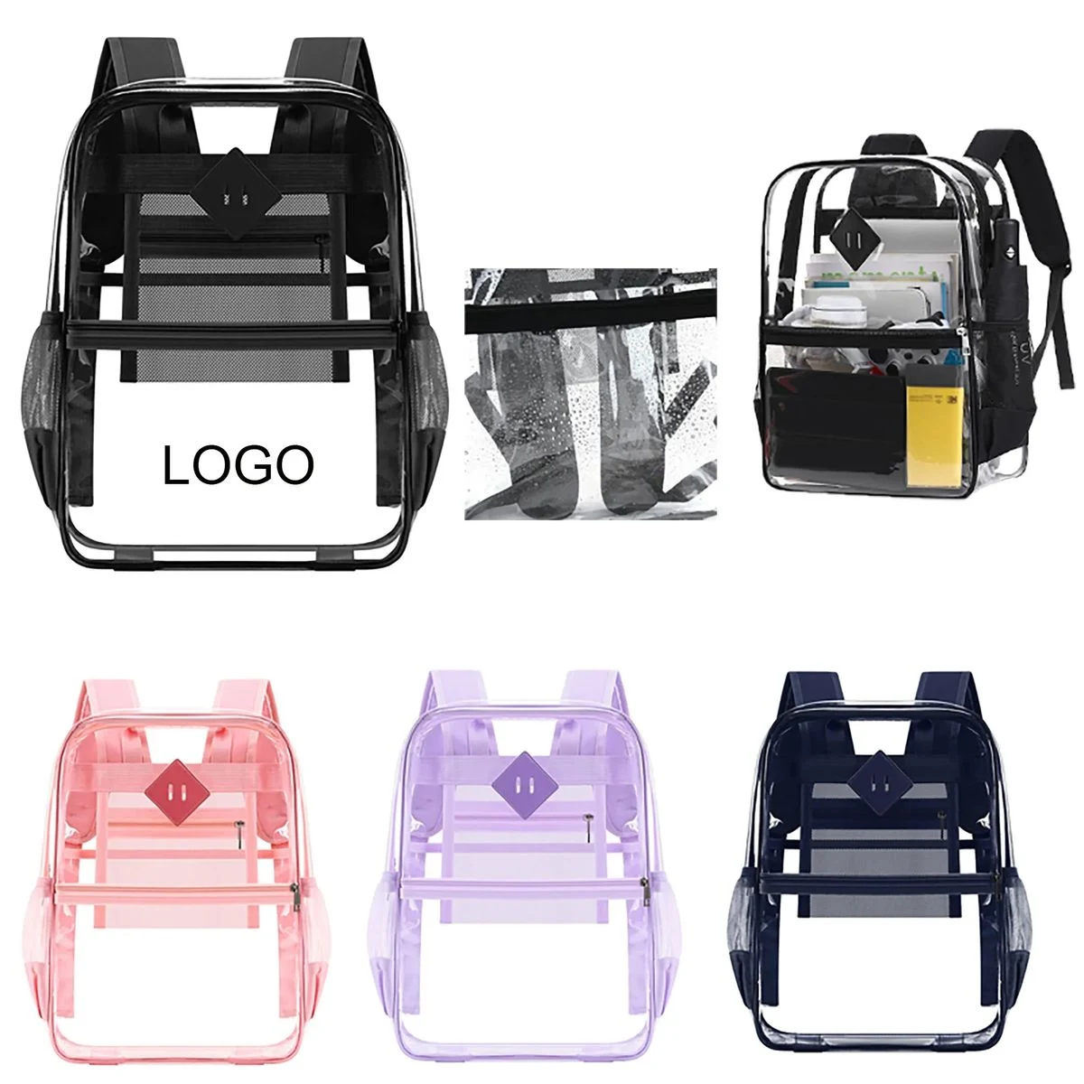 Clear PVC Transparent Backpack 1