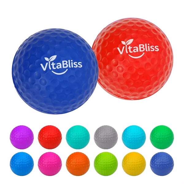 Custom Foam Golf Stress Ball 1.65 Inch Diameter — Employee Wellness Promotional Item