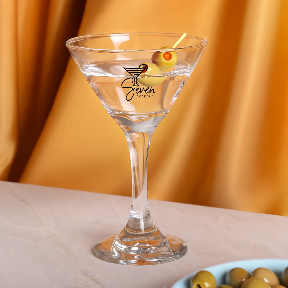 9.25 Oz. Minnetonka Martini Glass, custom glassware with logo imprint 1