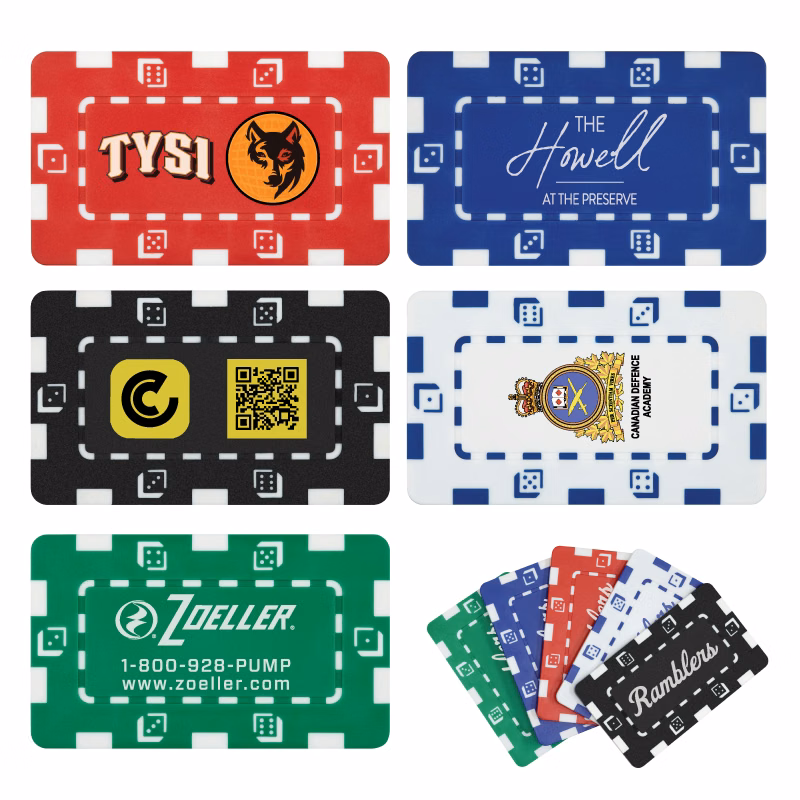 Rectangular Dice Poker Chip Plaque