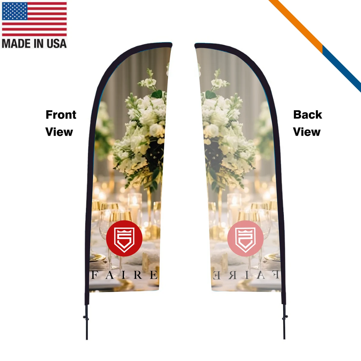 9' Jera Single-Sided Straight Flag 1