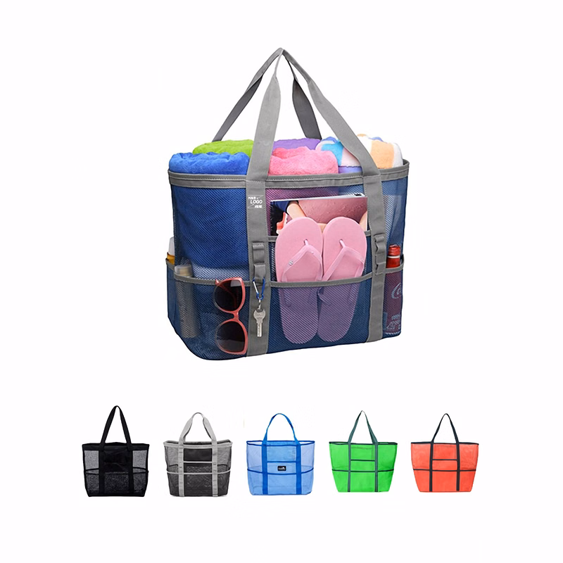 Large Beach Mesh Tote Bag for Sand and Water