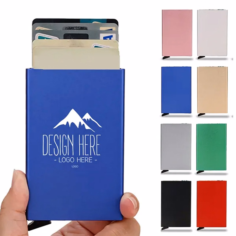 Aluminum RFID Blocking Pop-Up Wallet for Cards