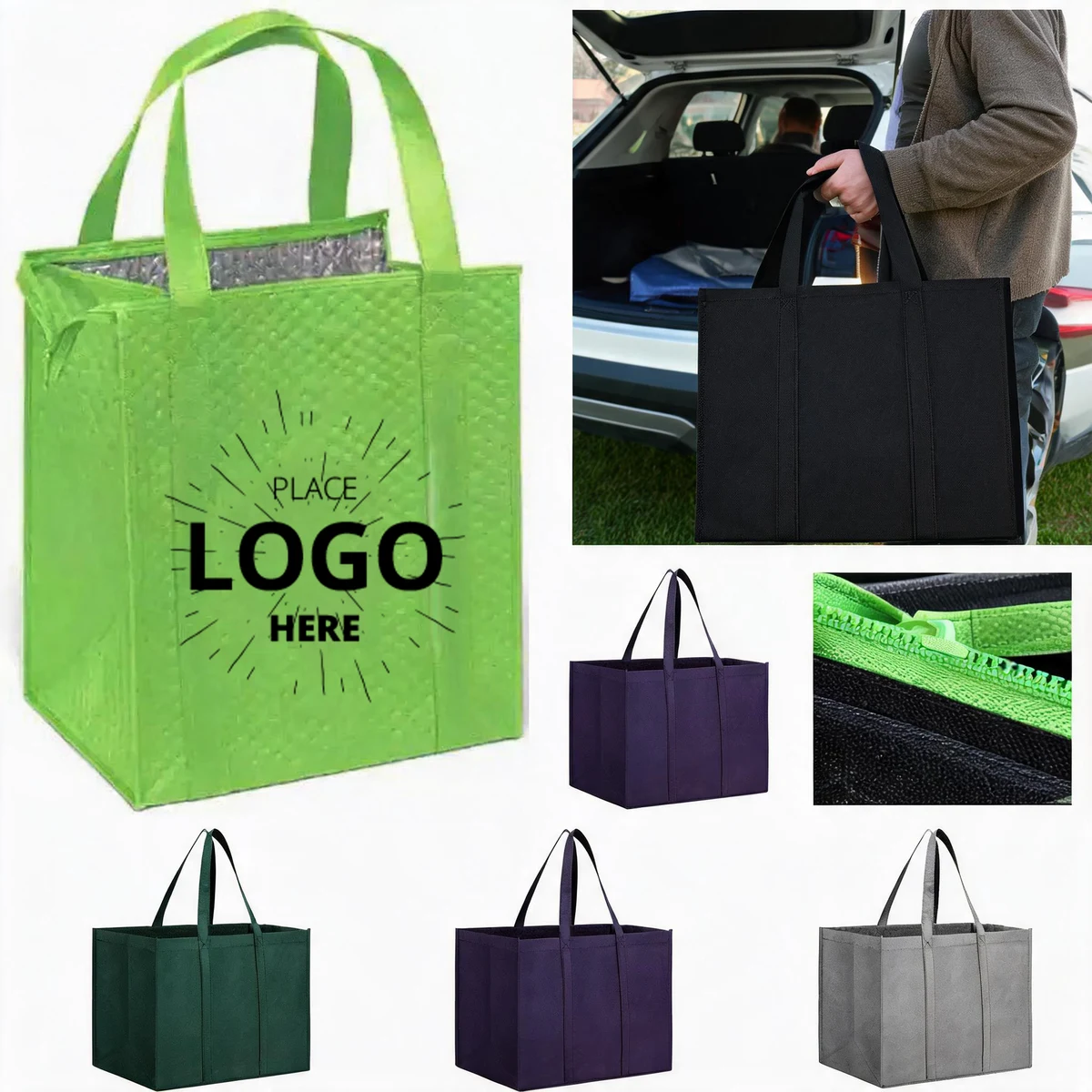 Portable Reusable Thermal Grocery Cooler Bags 1