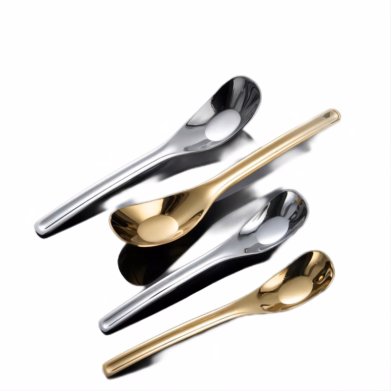 316 Stainless Steel Yuanbao Spoon 304 Flat Bottom