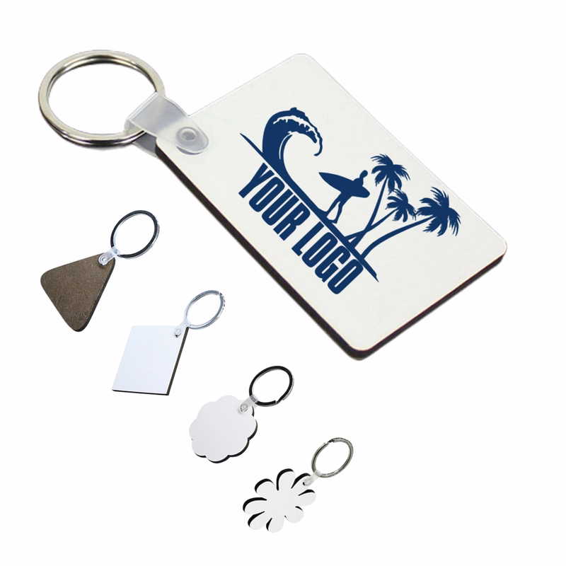 Wood Keychain Ring Tags