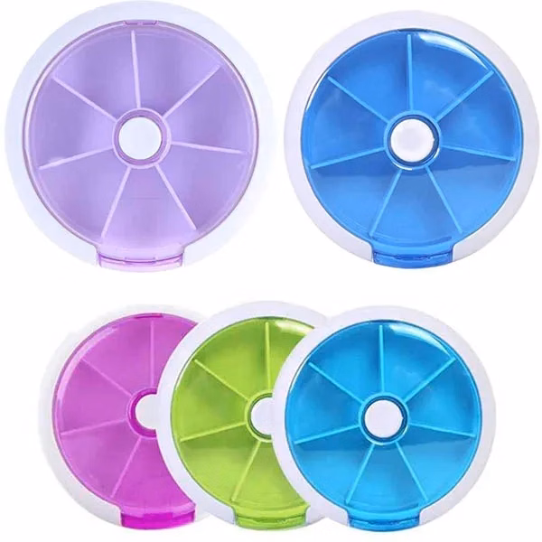 Round Plastic Pill Box