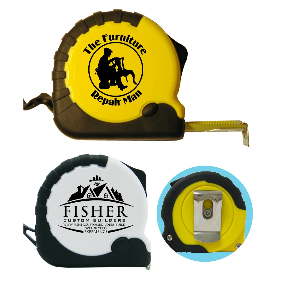 Heavy-Duty Tape Measure with Belt Clip and Wrist Strap (10 foot) 1-Color 1