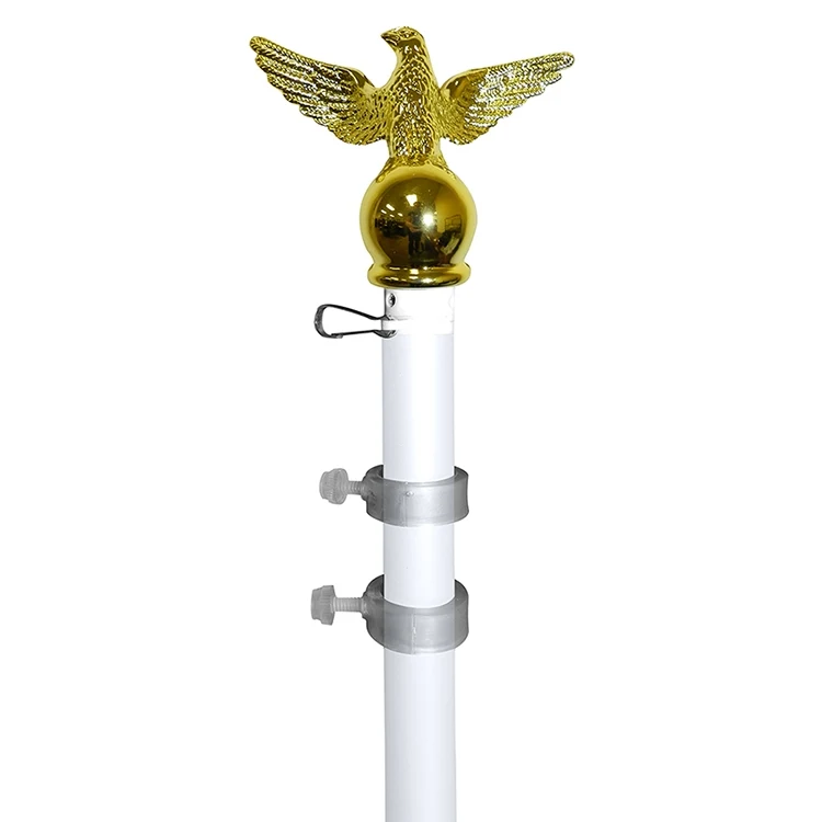 5' White Aluminum Spinner Pole - Eagle Top 1