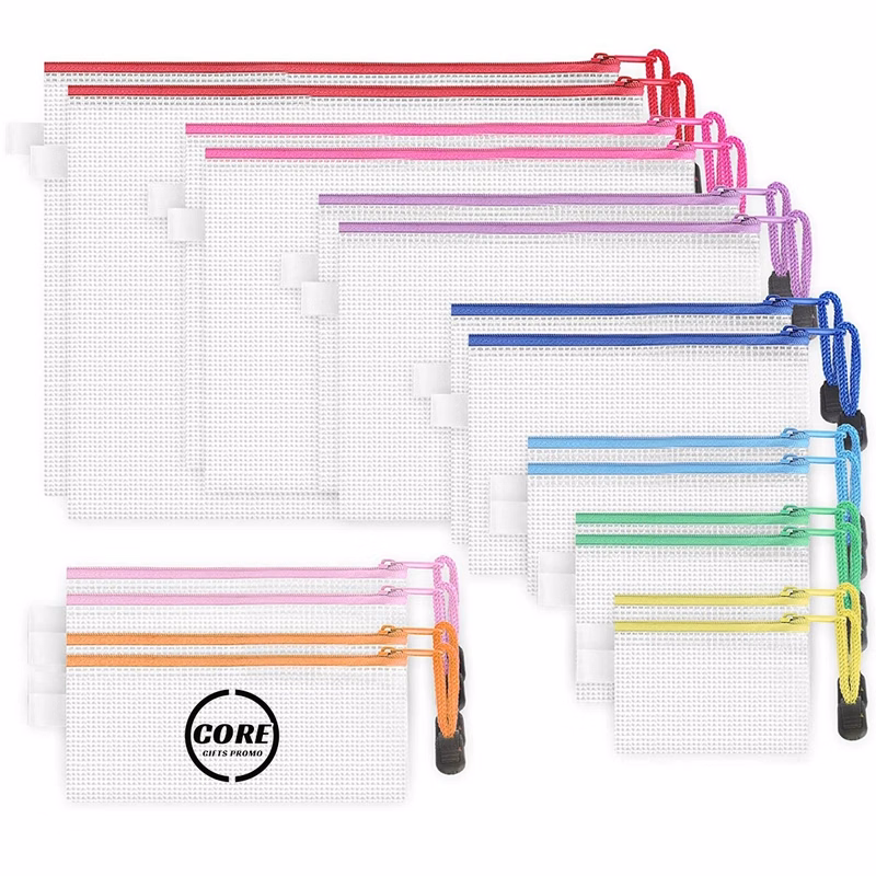 Waterproof A4 Zipper File Bags Document Mesh Pouch
