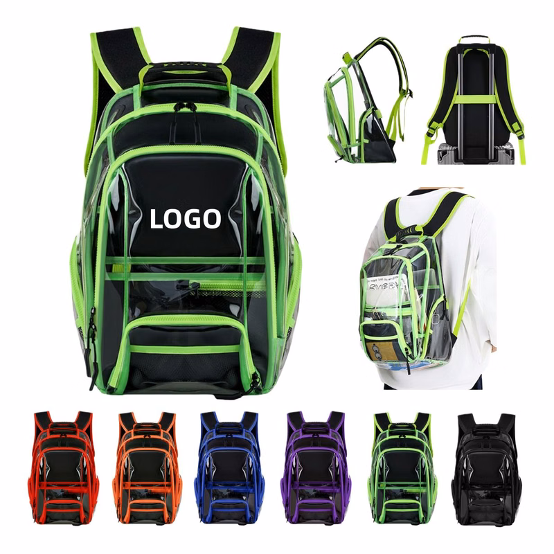 Premium PVC Clear Backpack With Pockets