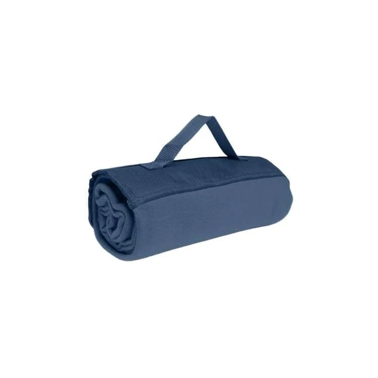 47"x53" Roll Up Fleece Blanket - Navy 1