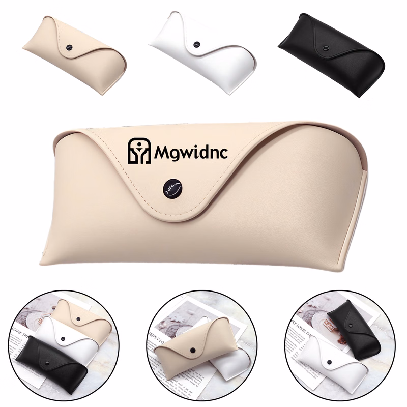 Premium Black Leather Sunglasses Case - Sleek