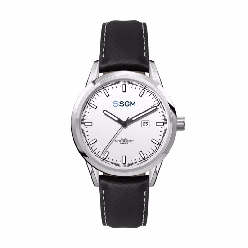 34MM SS, SILVER CASE,  3-HAND MVT, DTE