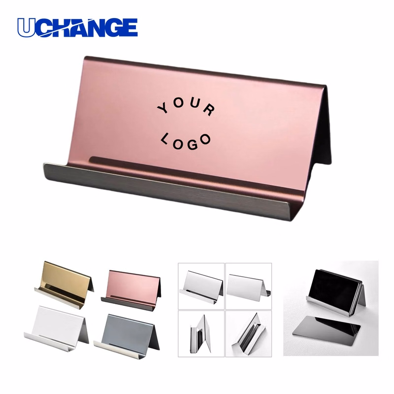 Metal Desktop Card Holder Stand Customizable