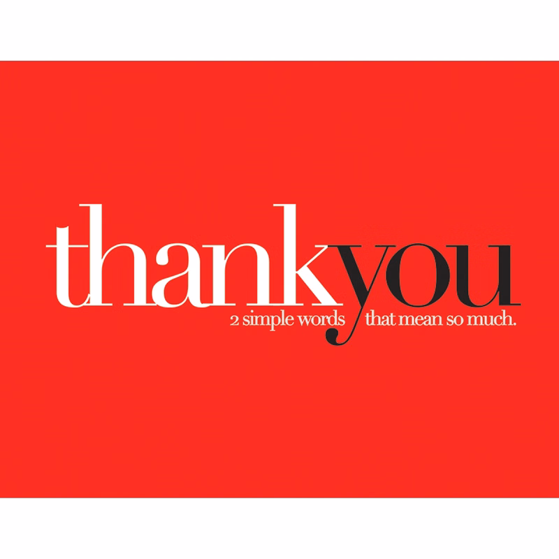 Two Simple Words Thank You Cards