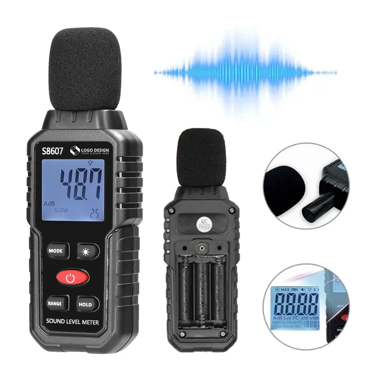 Decibel Meter With LCD Display Portable For Home Factories 1