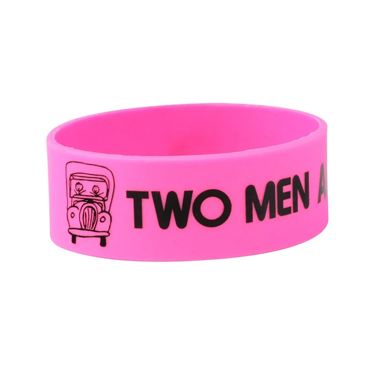 1" Rush Silk-Screened Silicone Wristband 1