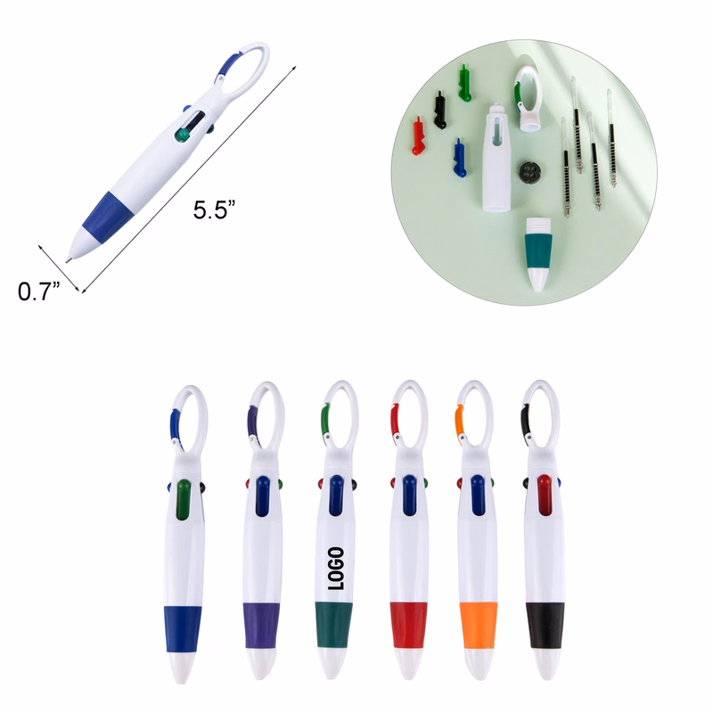 Portable Plastic Writing Pen With Loop Attachment