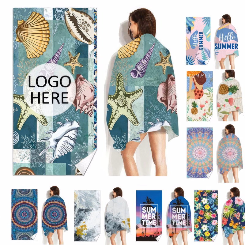 Quick Dry Microfiber Beach Towel Sand Proof Blanket: 31.49 " x 62.99 "
