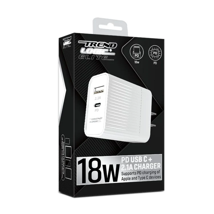 USB-C & USB-A Wall Charger - PD 18W 1