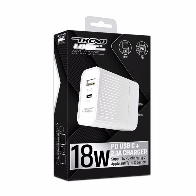 USB-C & USB-A Wall Charger - PD 18W