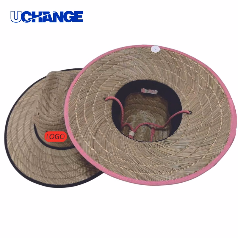 Custom Straw Summer Beach Hat for Outdoor Use