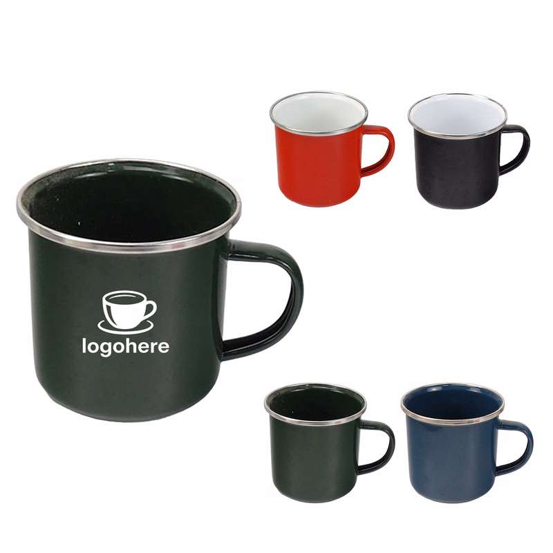 Vintage Enamel Camp Mug For Outdoor Use