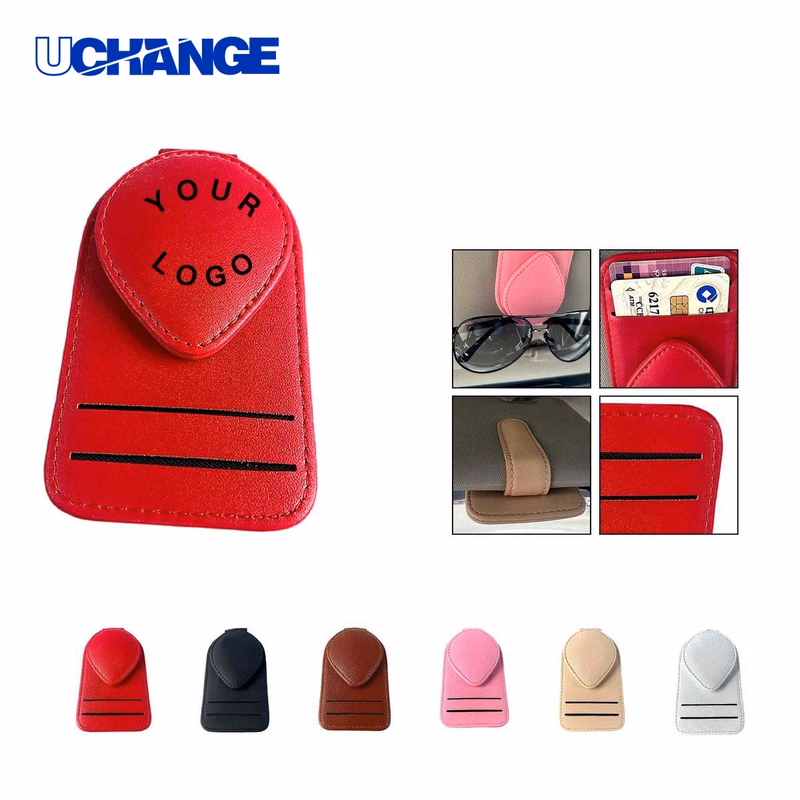 Compact Car Visor Clip Holder for Sunglasses and Cards