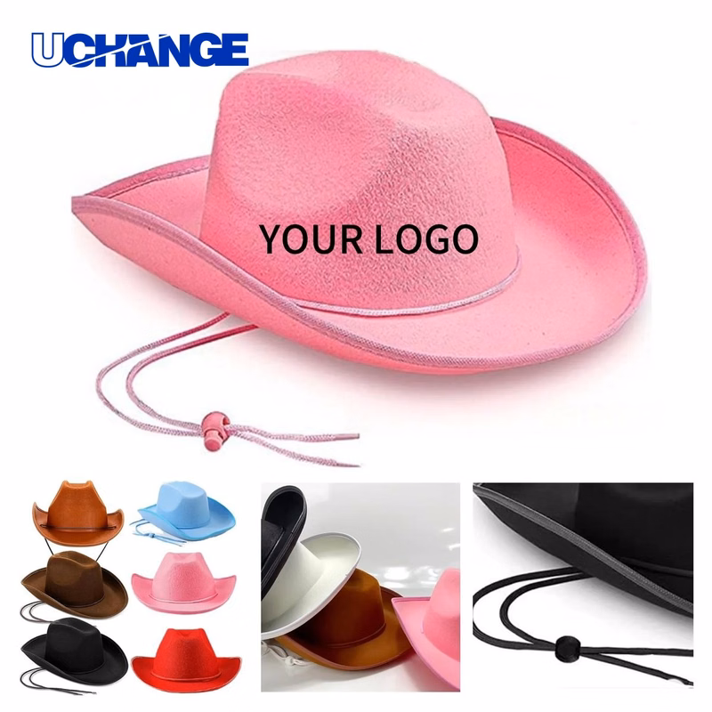 Felt Cowboy Hat Headwear for Outdoor Use