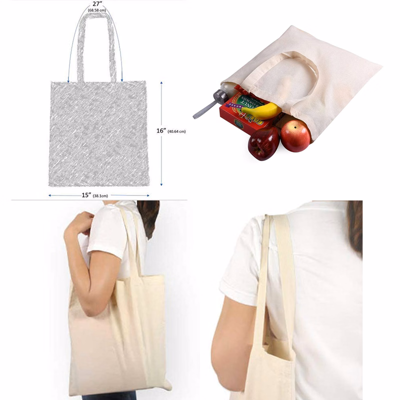 Recycled Cotton Tote Grocery Bags