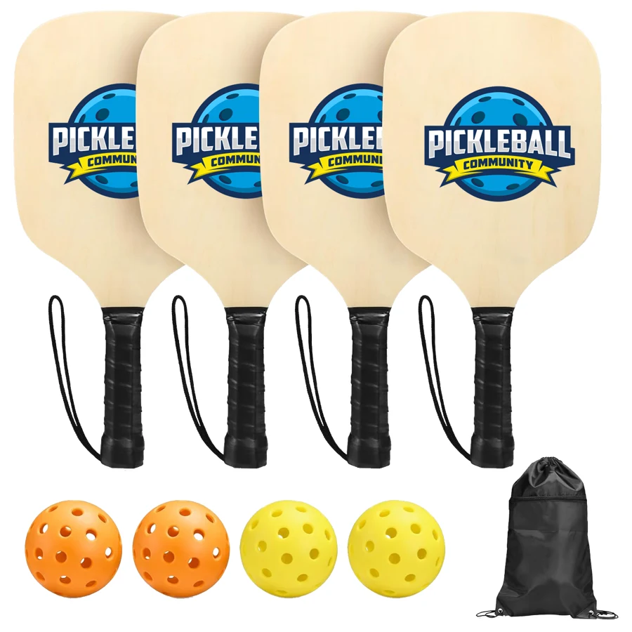 Wooden Pickleball Set w/ KCraft Paper Box 1